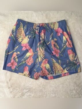 chubbies Blue Parrot Floral Swim Trunks